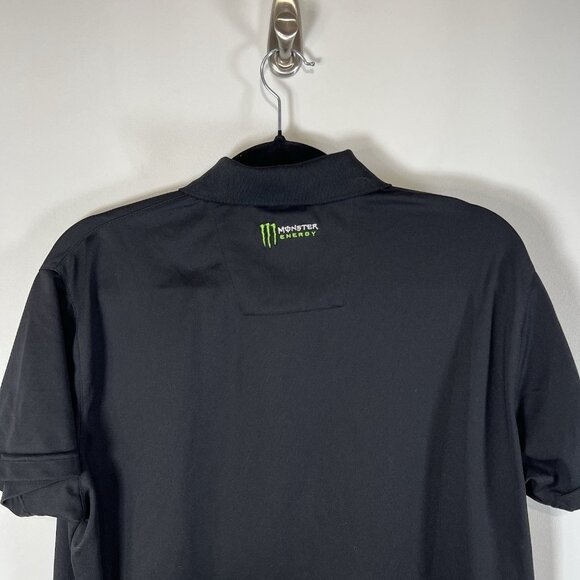 Monster Energy Polo Shirt Men's XL Black Performace Stretch‎ Polo Shirt - Picture 7 of 8